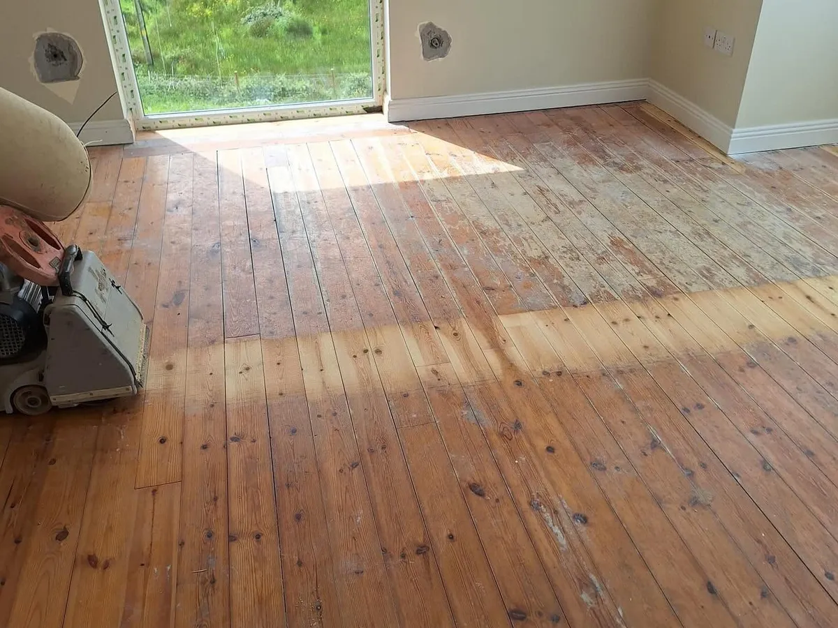 Timber floor before restoration
