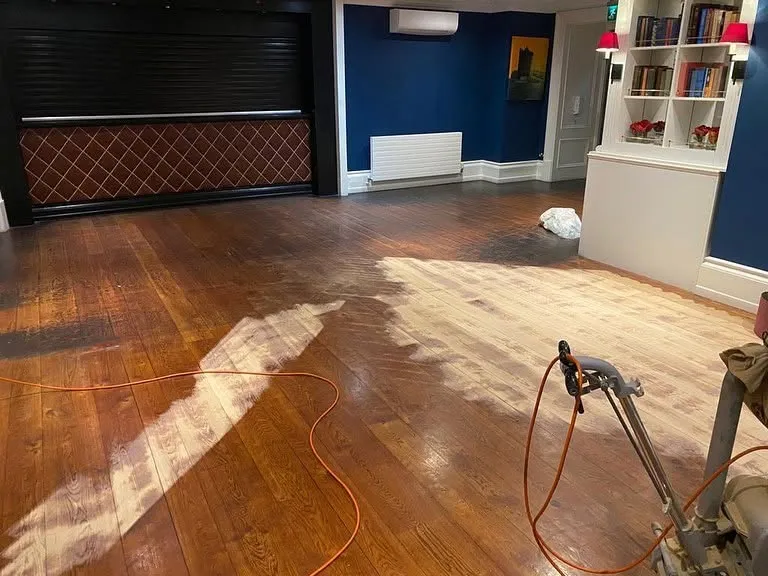 Timber floor before restoration