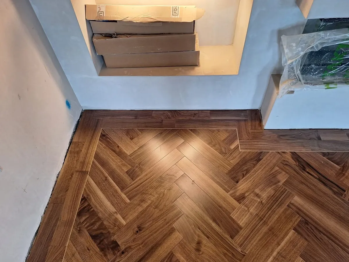 Timber floor in a new build