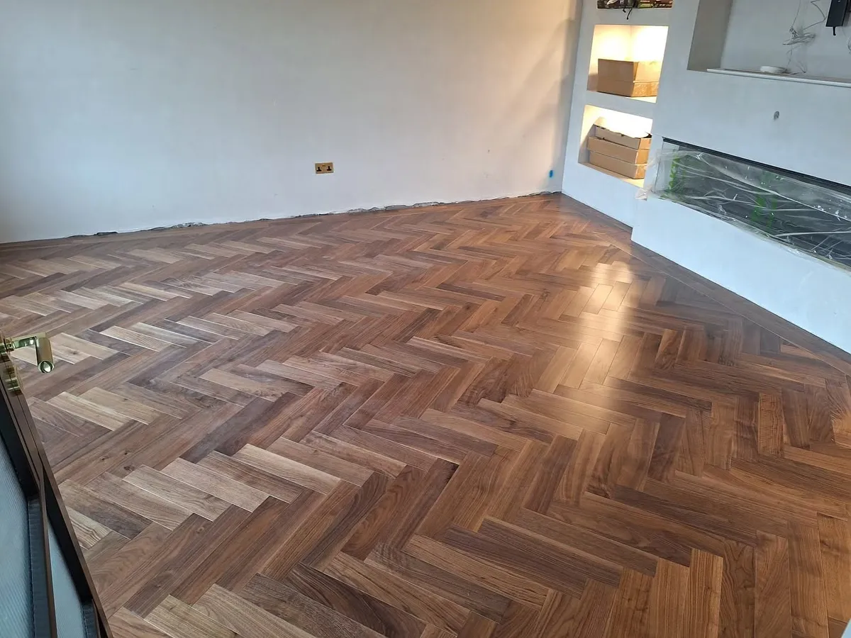 Timber floor in a new build